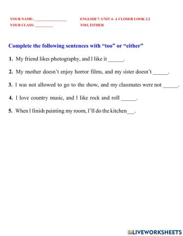 English 7- unit 4- acl2.2 (too, either)