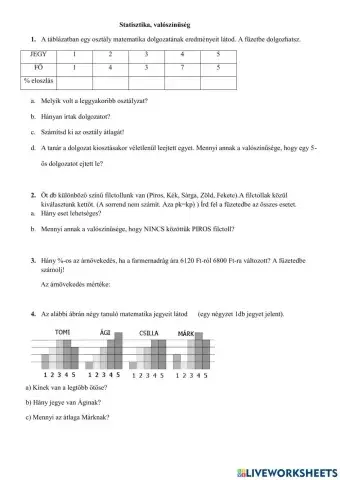 Statisztika, valószínűség