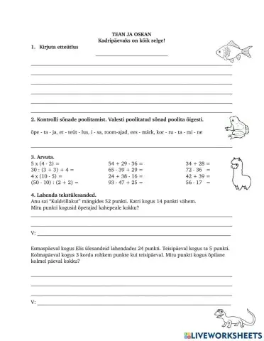 Tean ja oskan - Kadripäevaks on kõik selge!