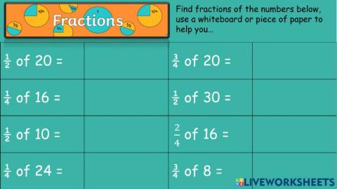 Fractions of a number