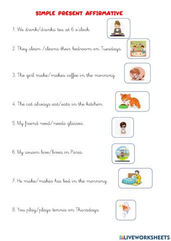 Present simple affirmative