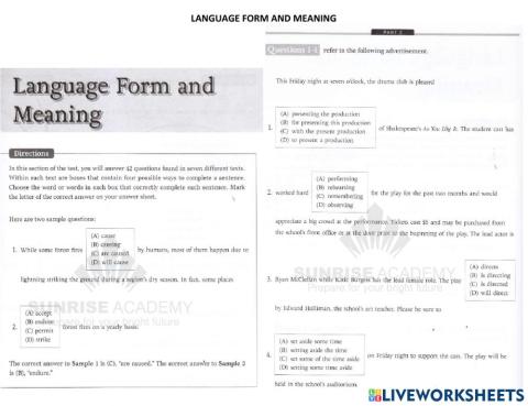 TOEFL Mock test Grammar