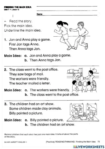 Finding the Main Idea