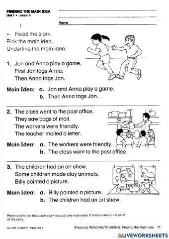 Finding the Main Idea