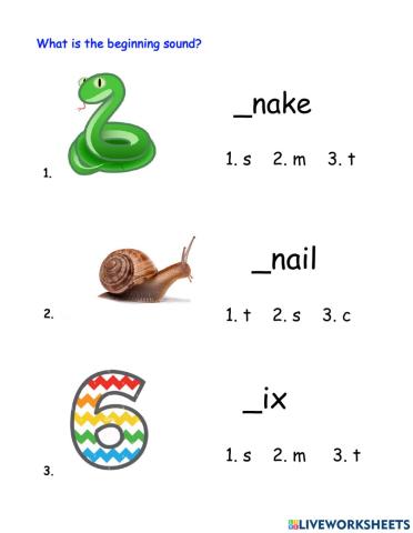 Phonics 2: s