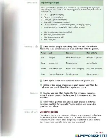 How to describe your job responsibilities