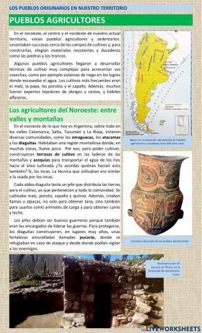 Pueblos agricultores en nuestro territorio