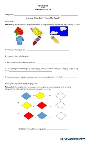 Ano ang Aking Kulay?  Saan Ako Kasali?