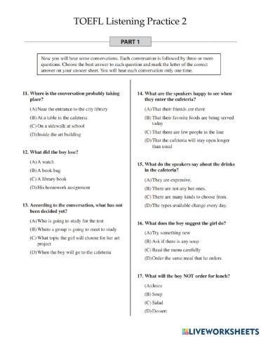 Grade 5 TOEFL Listening Practice 2