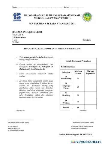 Summative Test Year 4
