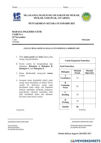 Summative Test Year 4