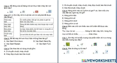 On giua ki 1 - mon Tin hoc