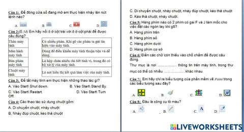 On giua ki 1 - mon Tin hoc