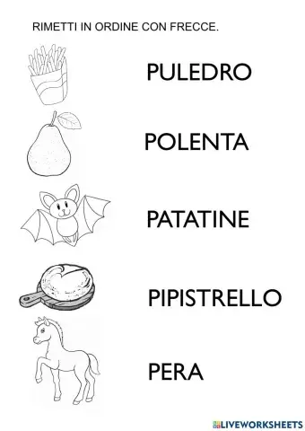 Collegare disegni a parole