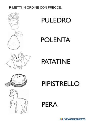 Collegare disegni a parole