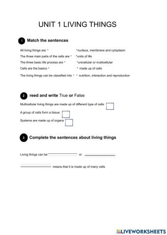 Unicelular Multicellular