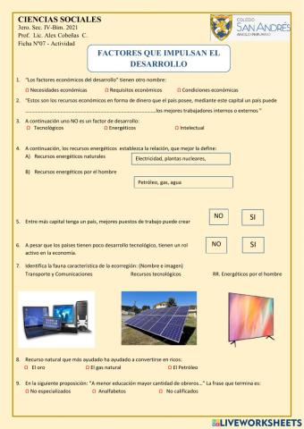 Factores que impulsan el desarrollo