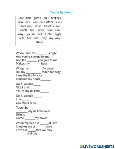 Touch by touch by Joy