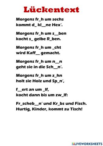 Morgens früh um sechs