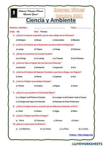 Ciencia y Ambiente 5to Primaria