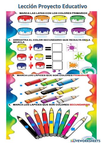 Colores primarios y secundarios