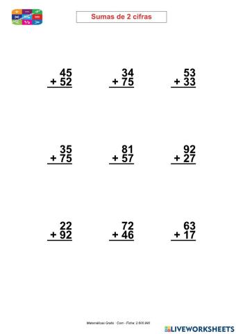 Sumas y restas con y sin llevadas