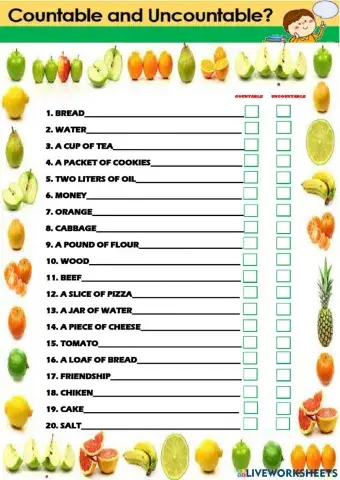 Countables and uncountables