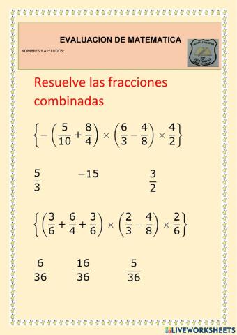 Fracciones combinadas