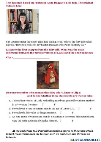 Two Versions of Little Red Riding Hood-Adult Cont.