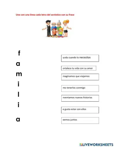 Acróstico familia