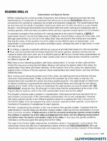 Reading drills 3 and 4