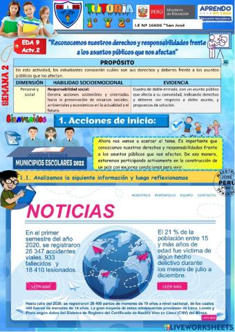 Reconocemos nuestros derechos y responsabilidades frente a los asuntos públicos que nos afectan