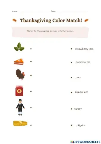 Thanksgiving matching