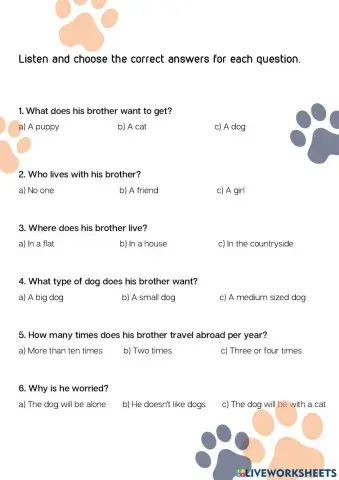 What pet does my brother want to have?