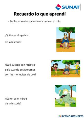 Recuerdo lo que aprendí - sunat