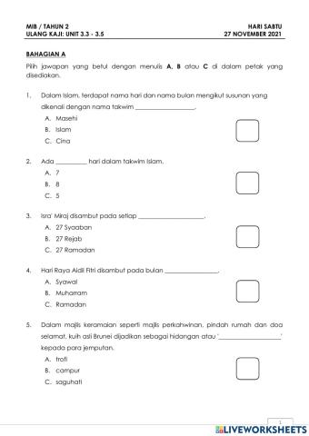 Ulang kaji unit 3.3 - 3.5