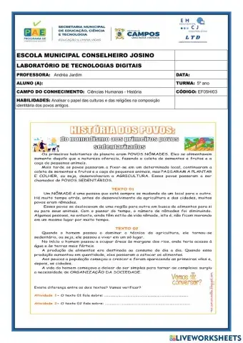 Sedentarismo e nomadismo