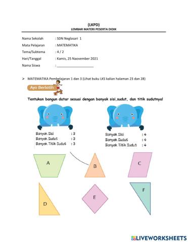 Pola bangun datar kelas 2