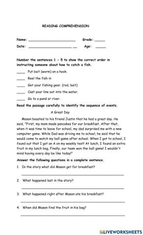 Reading Comprehension