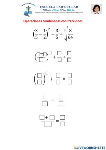Operaciones combinadas con números fraccionarios