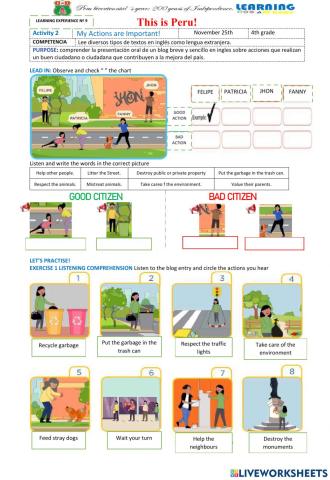 My actions are important