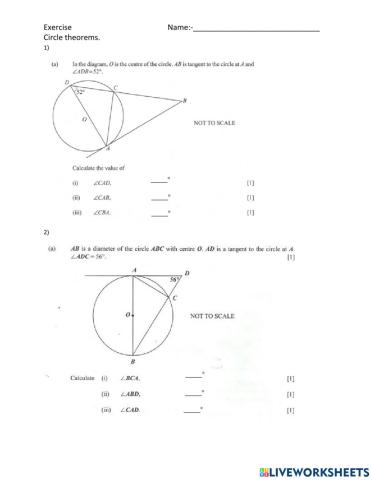 Finding unknown angles in circles