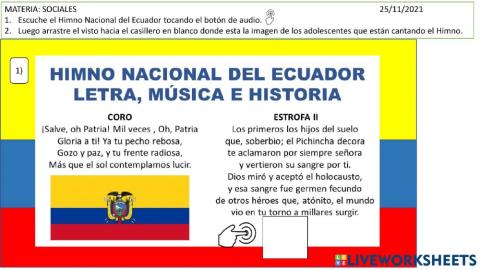 Himno nacional del ecuador