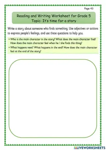 It's time for a story