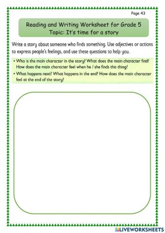 It's time for a story