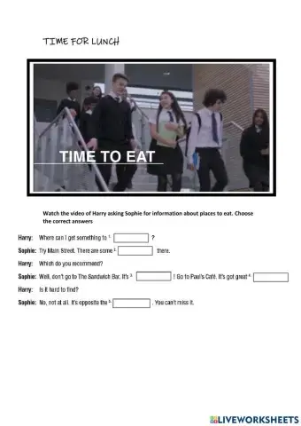 VIDEO - TIME FOR LUNCH