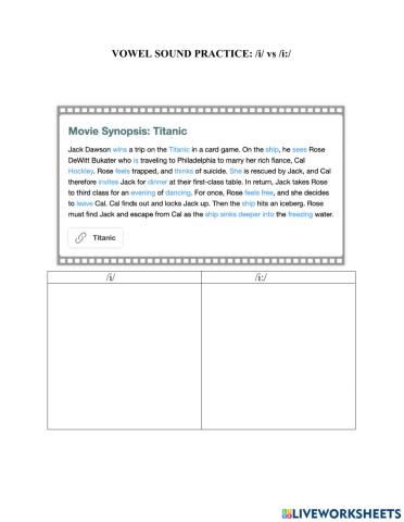 Sound practice -i- vs -i:-