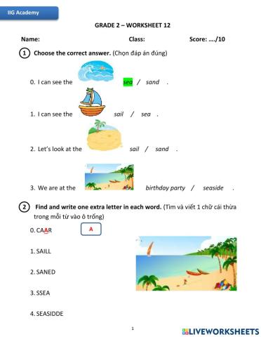 IIG-Grade 2-Worksheet 12