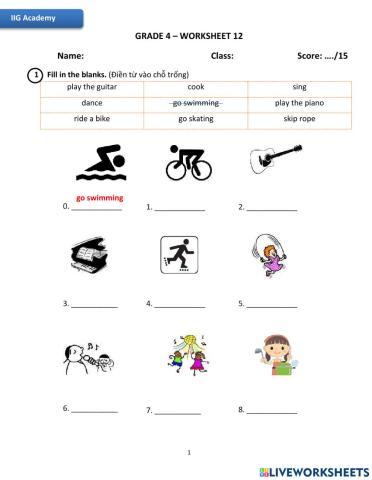 IIG-Grade 4-Worksheet 12