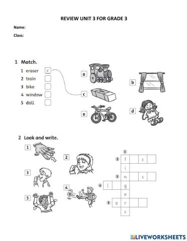 Review unit 3 for grade 3